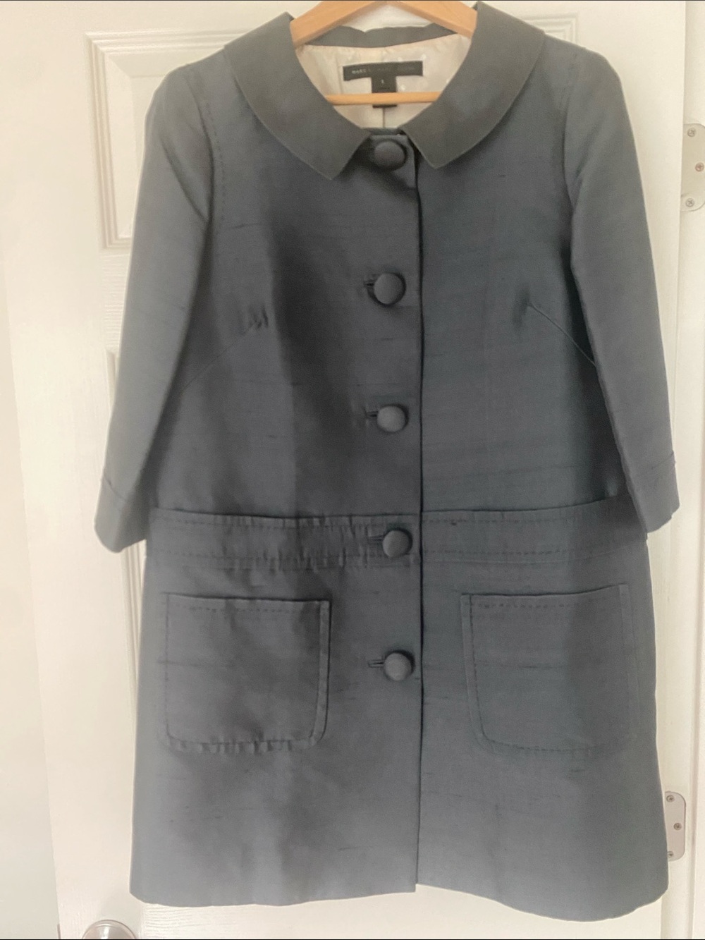 Marc by Marc Jacobs Gray Button-Front Pea Coat